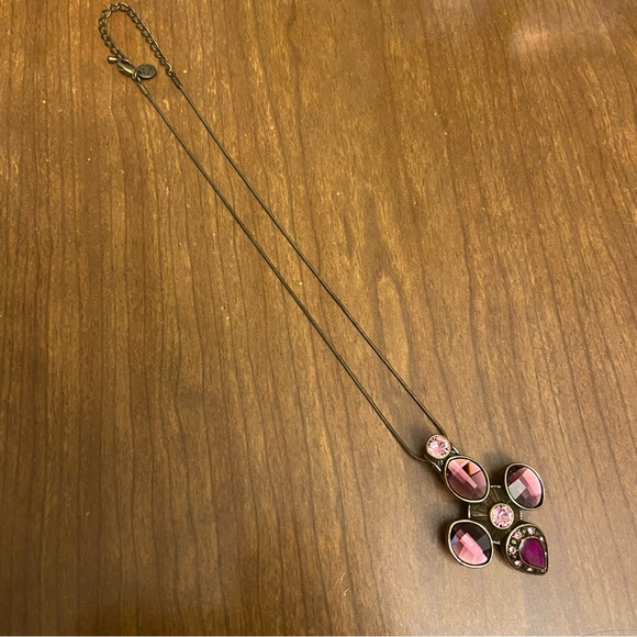 Touchstone Crystal Jewelry - Touchstone Elegant Swarovski Crystal Mulled Cross Pendant Necklace in Purple.